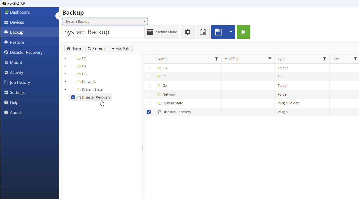 Backup Job Disaster Recovery