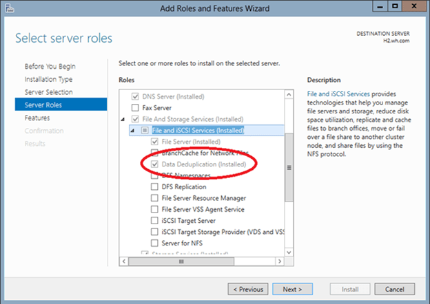 Deduplication in Windows Server 2012