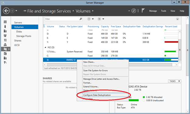 Configure Deduplication