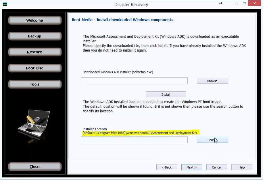 DR-Boot-Install-Location-Step-4