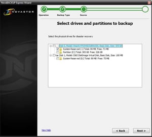 Select Drive for Image Backup