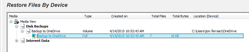 Restore Files