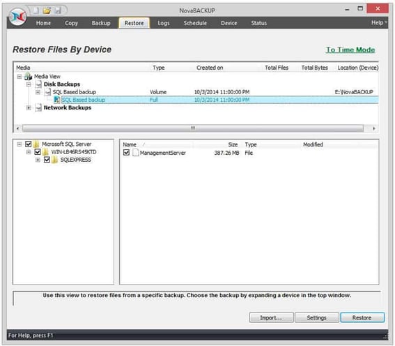 Resotre SQL Server Database