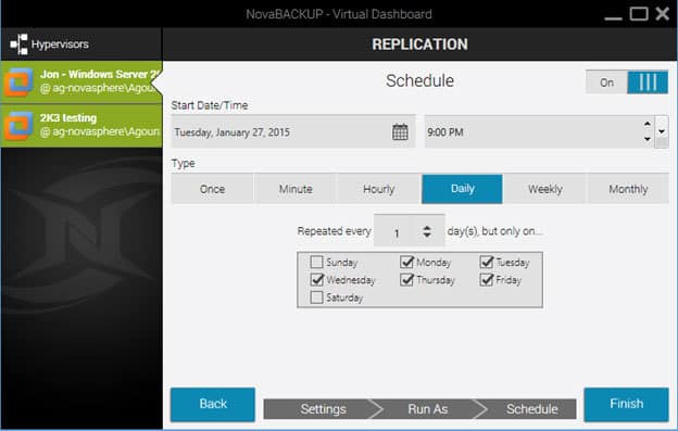 Schedule VM Replication