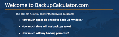 Backup Calculator