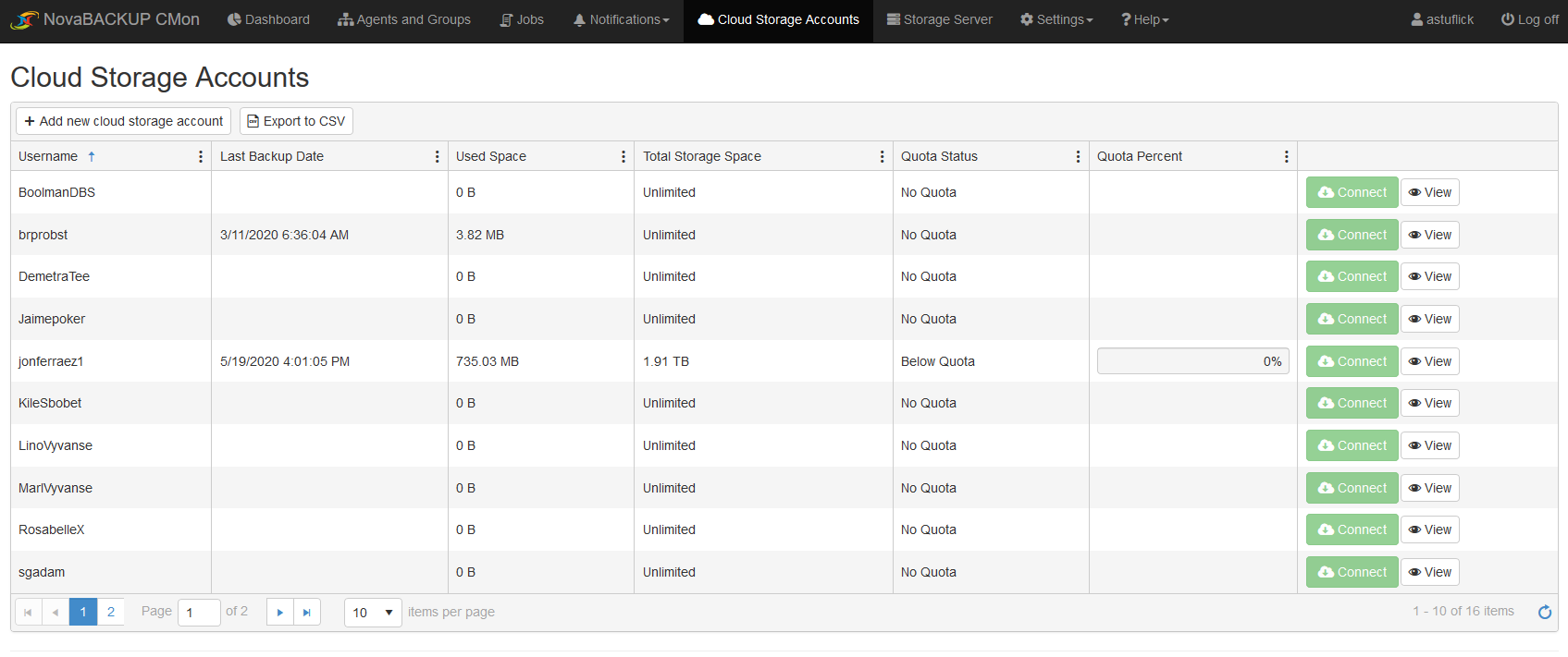Cloud Storage Accounts