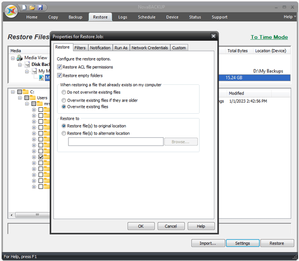 Restore-Settings