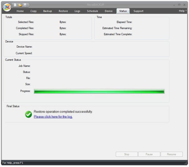 Restore-Status-progress